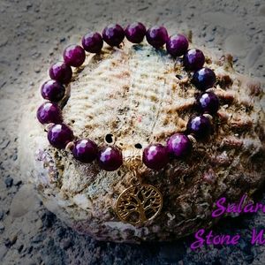 Garnet Tree of Life Bracelet